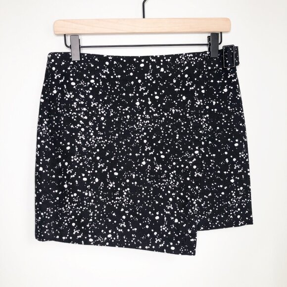Kate Spade Mod Mini Skirt Corduroy Wrap Micro Polkadot Print 60s 70s Inspired - Picture 1 of 5